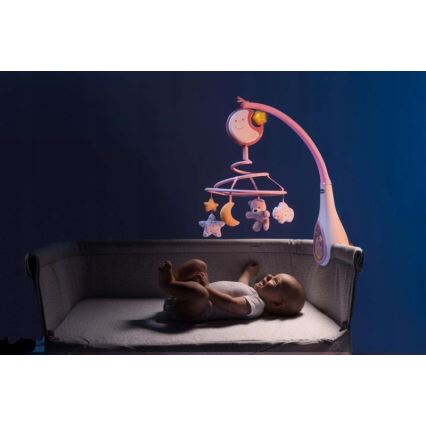 Chicco - Висулка за кошара с мелодия 3в1 NEXT2DREAMS 3xAA розова