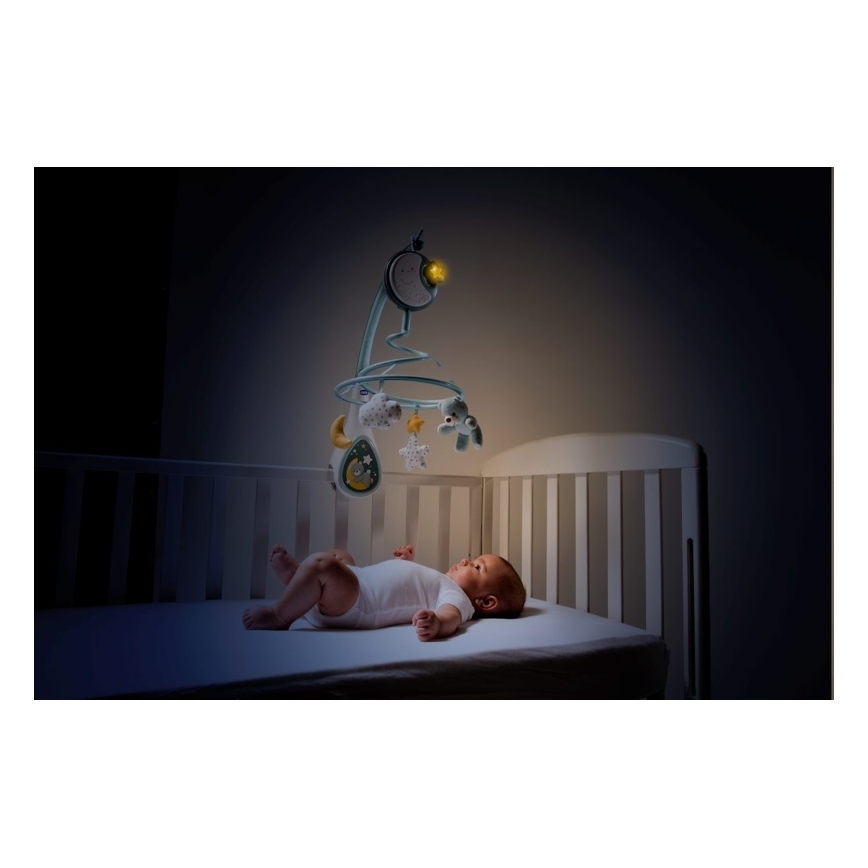 Chicco - Висулка за кошара с мелодия 3в1 NEXT2DREAMS 3xAA синя