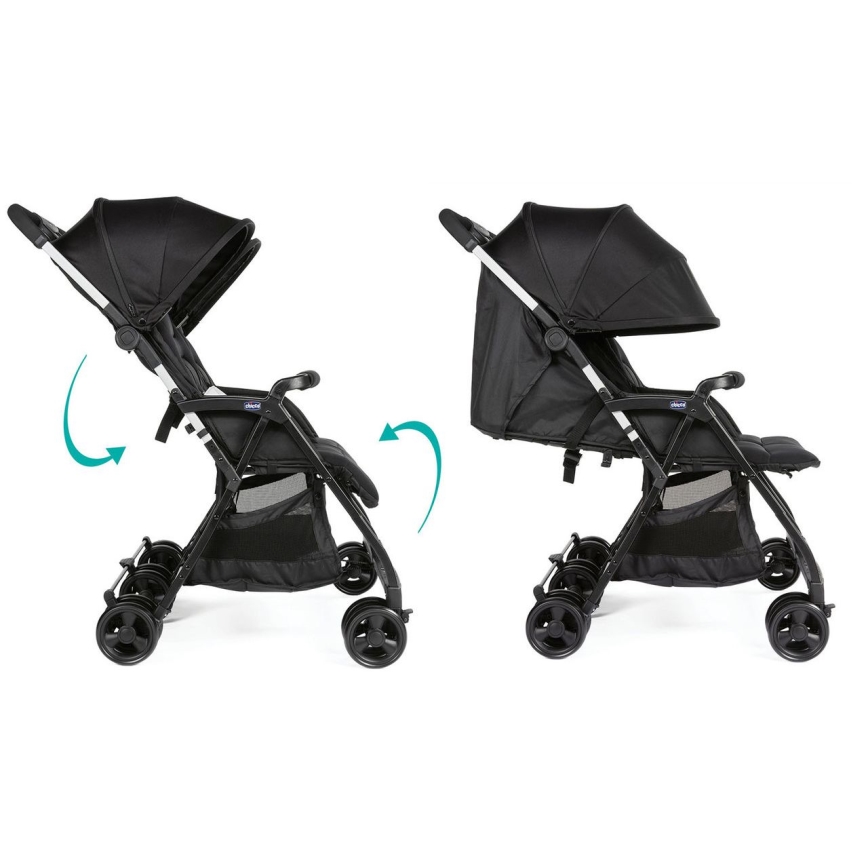 Chicco - Количка за близнаци OHLALA TWIN Black Нощен черен