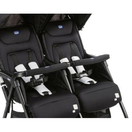 Chicco - Количка за близнаци OHLALA TWIN Black Нощен черен