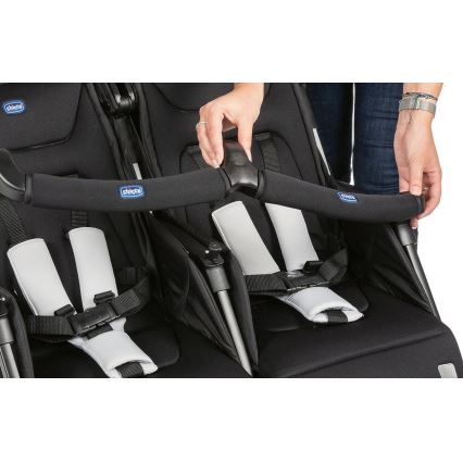 Chicco - Количка за близнаци OHLALA TWIN Black Нощен черен