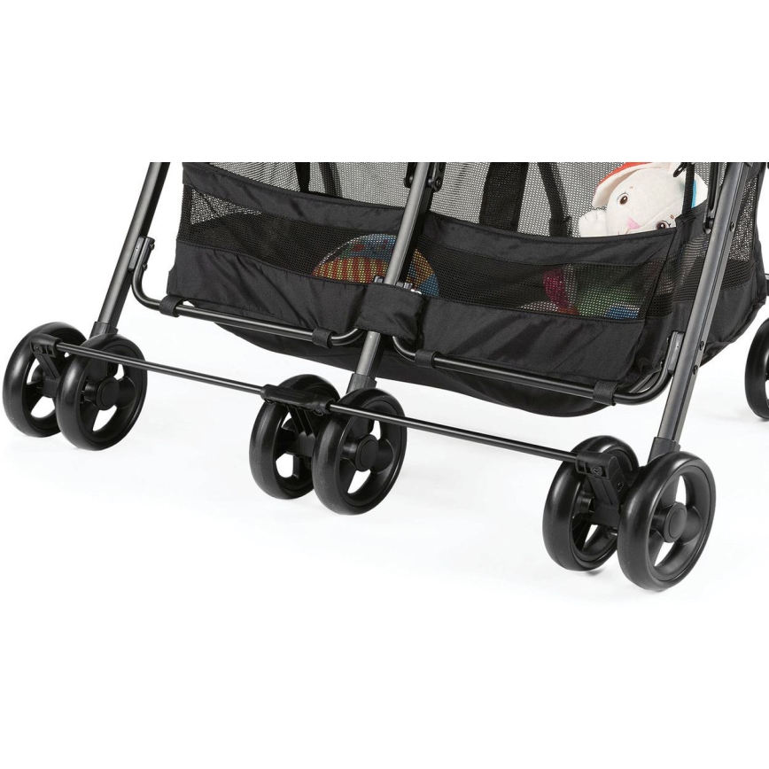 Chicco - Количка за близнаци OHLALA TWIN Black Нощен черен
