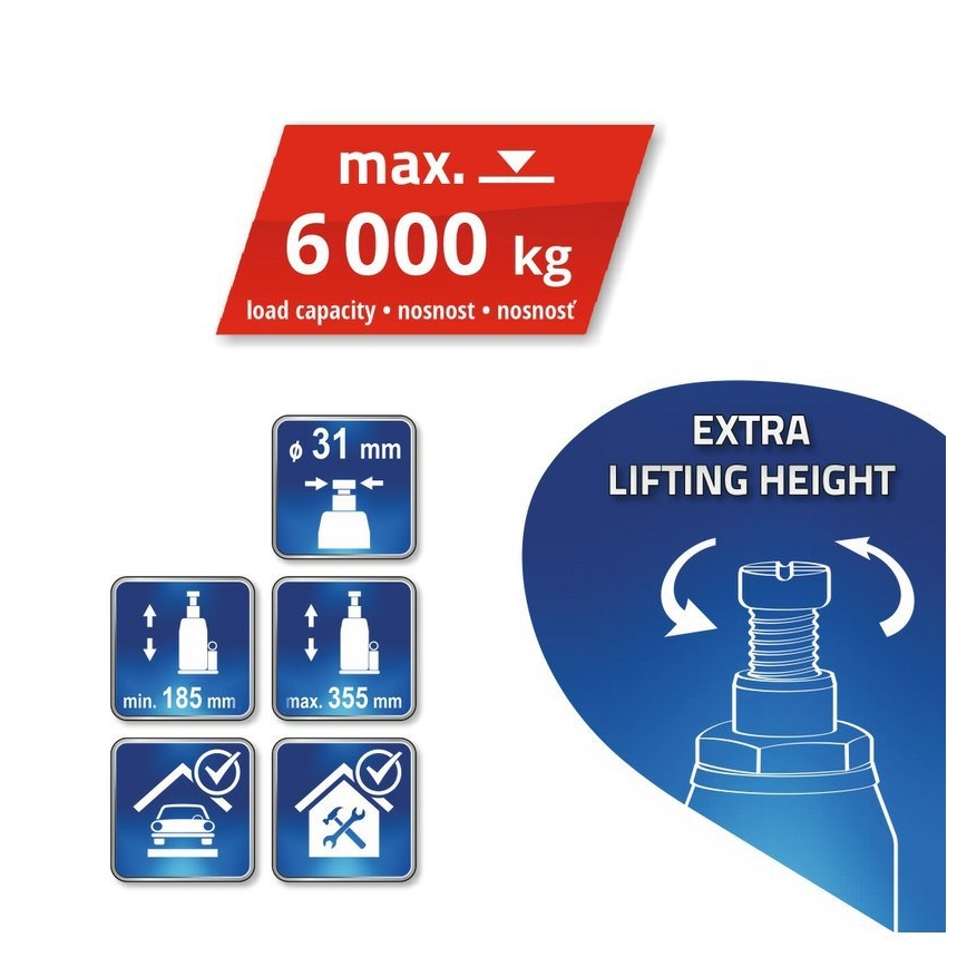 Хидравличен крик 6 т