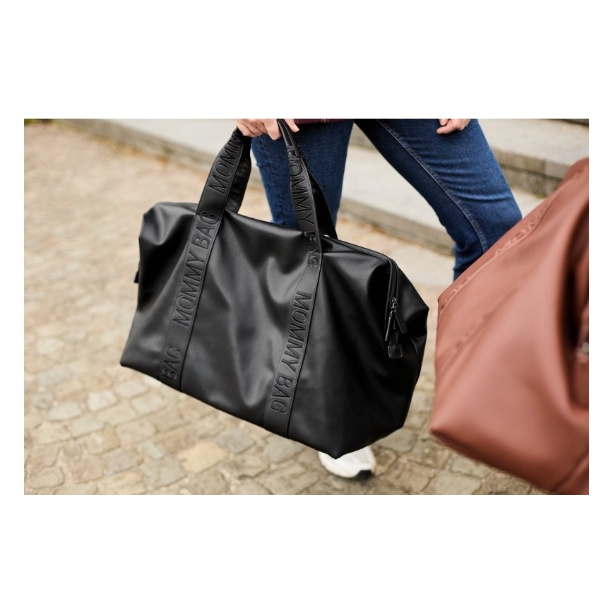 Childhome - Чанта за памперси MOMMY BAG LEATHER черен