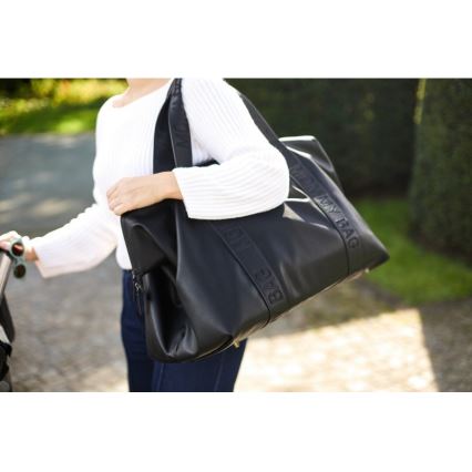 Childhome - Чанта за памперси MOMMY BAG LEATHER черен
