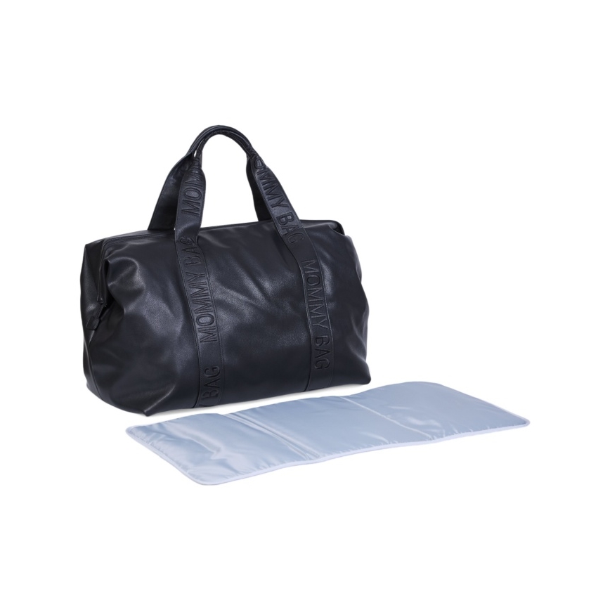 Childhome - Чанта за памперси MOMMY BAG LEATHER черен