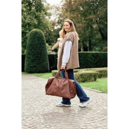 Childhome - Чанта за памперси MOMMY BAG LEATHER кафяв