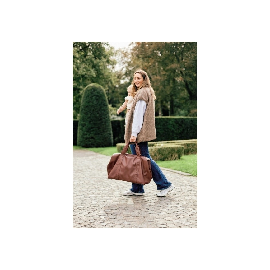 Childhome - Чанта за памперси MOMMY BAG LEATHER кафяв
