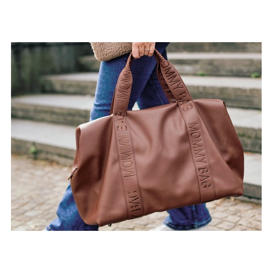 Childhome - Чанта за памперси MOMMY BAG LEATHER кафяв