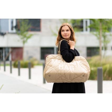 Childhome - Чанта за памперси MOMMY BAG PUFFERED бежов