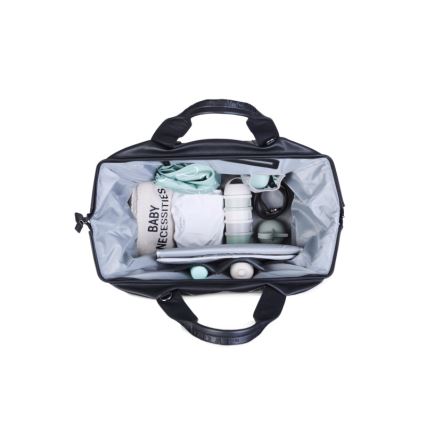 Childhome - Чанта за памперси MOMMY BAG LEATHER черен