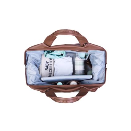 Childhome - Чанта за памперси MOMMY BAG LEATHER кафяв