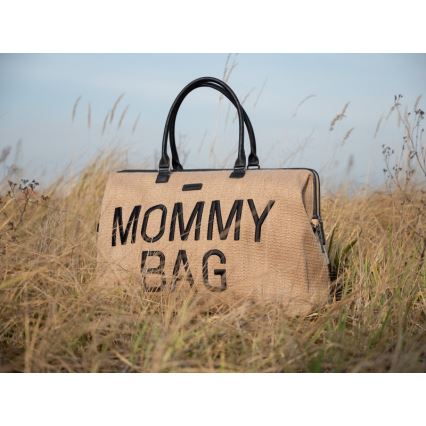 Childhome - Чанта за памперси MOMMY BAG RAFFIA LOOK бежов