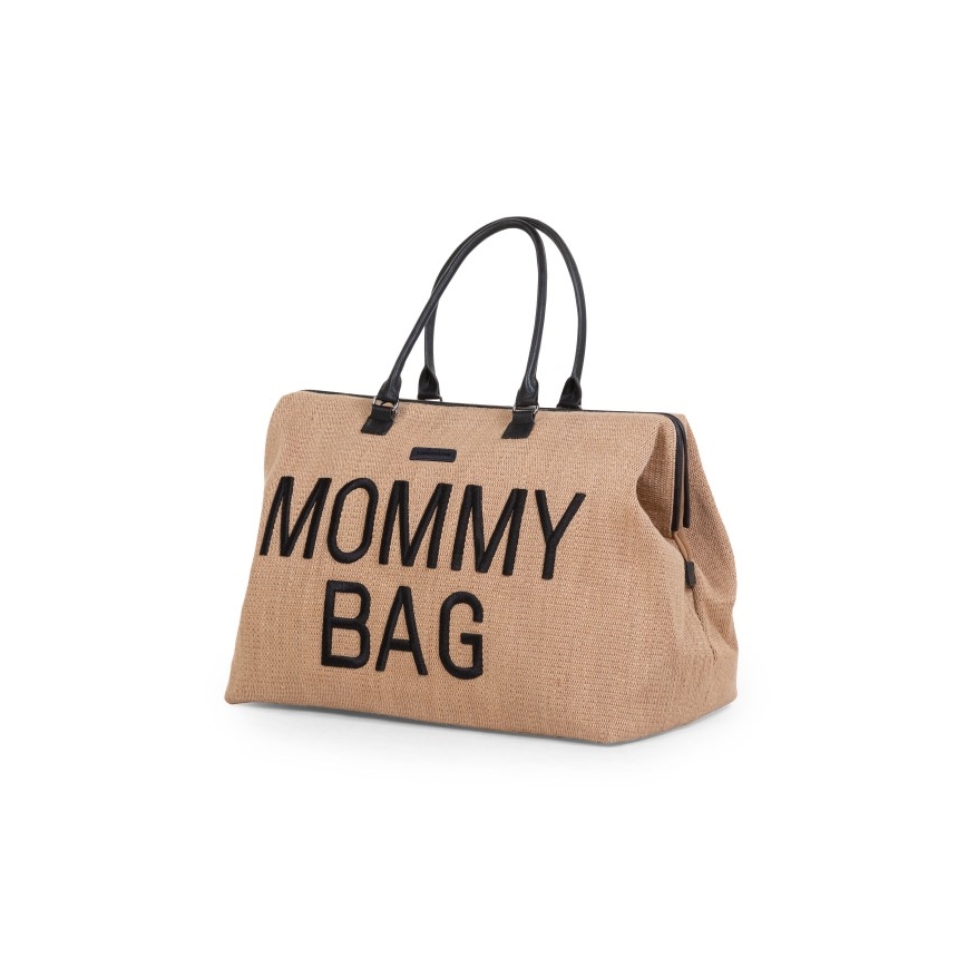 Childhome - Чанта за памперси MOMMY BAG RAFFIA LOOK бежов