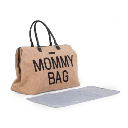 Childhome - Чанта за памперси MOMMY BAG RAFFIA LOOK бежов