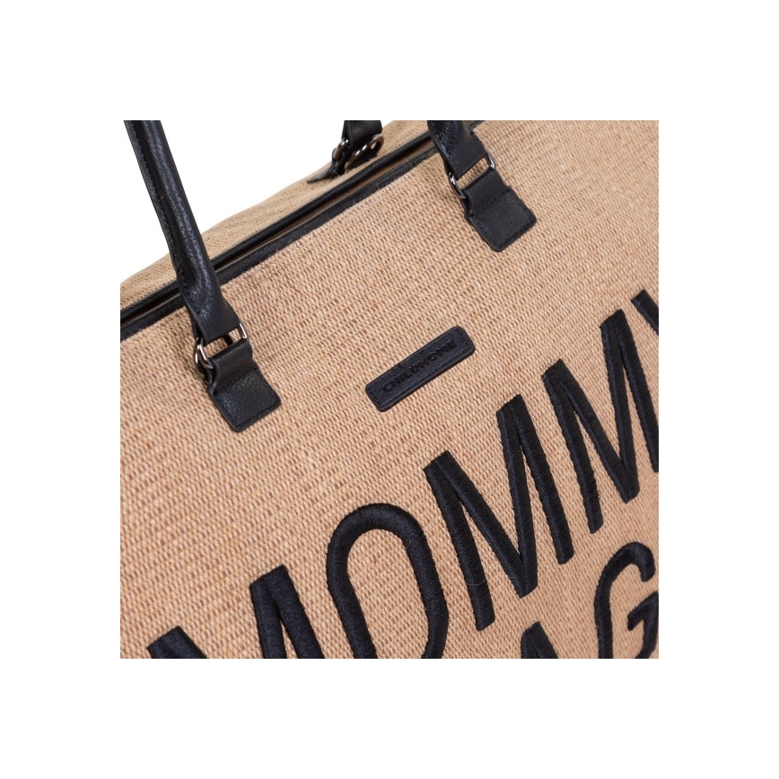 Childhome - Чанта за памперси MOMMY BAG RAFFIA LOOK бежов