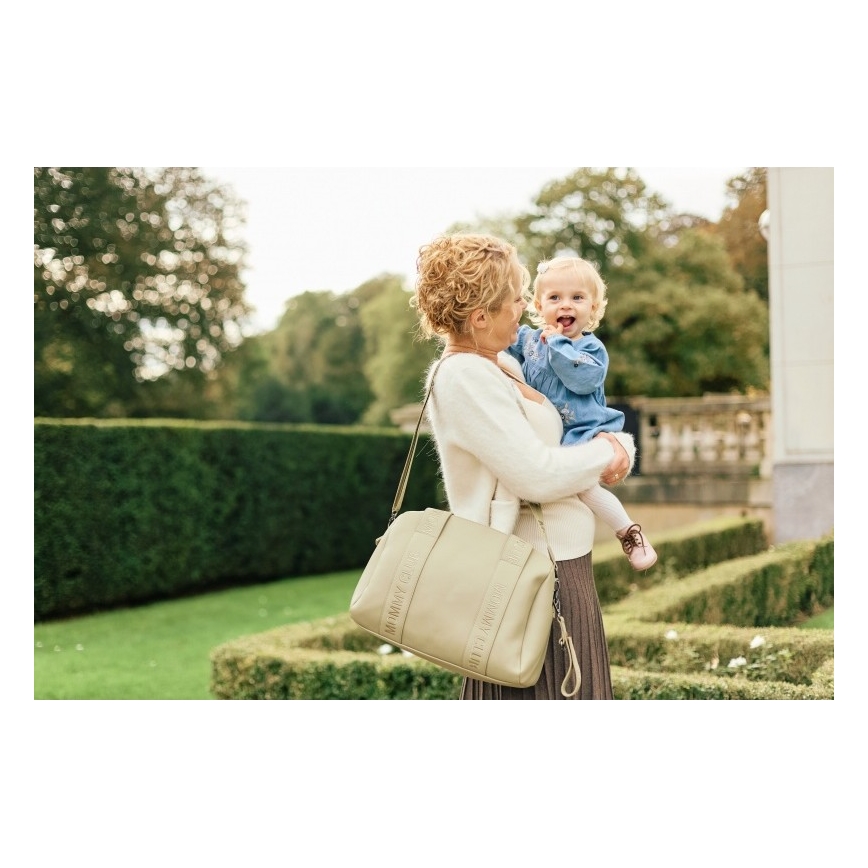 Childhome - Чанта за памперси MOMMY CLUB LEATHER бежов
