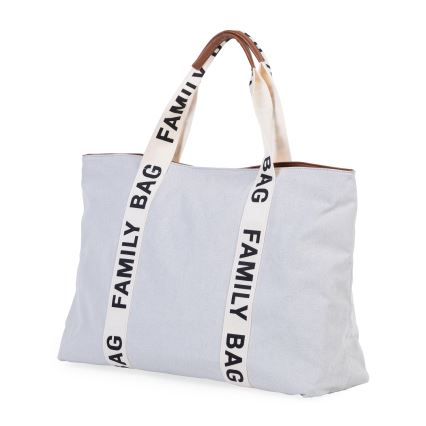 Childhome - Пътна чанта FAMILY BAG CANVAS бял