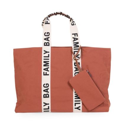 Childhome - Пътна чанта FAMILY BAG CANVAS оранжев