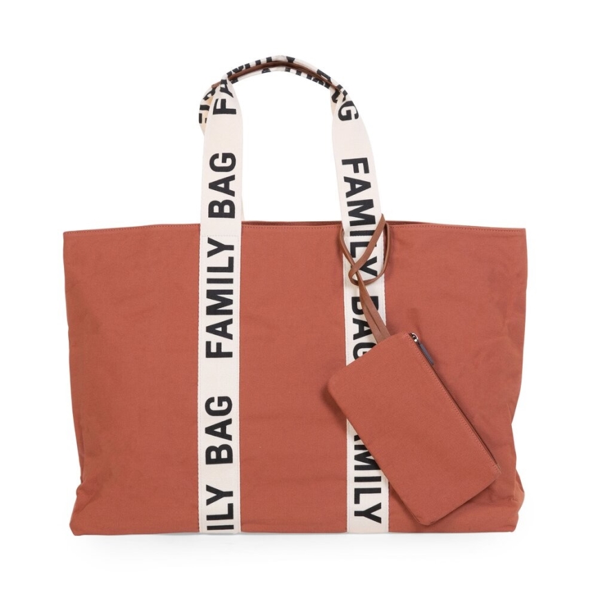 Childhome - Пътна чанта FAMILY BAG CANVAS оранжев