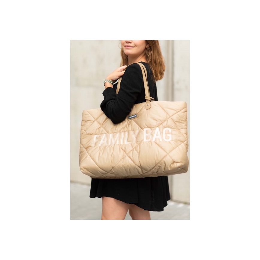 Childhome - Пътна чанта FAMILY BAG PUFFERED кремав