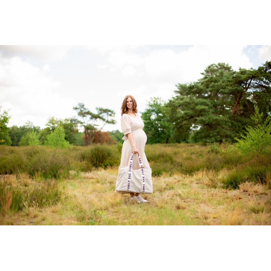 Childhome - Пътна чанта FAMILY BAG CANVAS бял