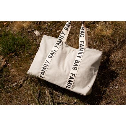 Childhome - Пътна чанта FAMILY BAG CANVAS бял