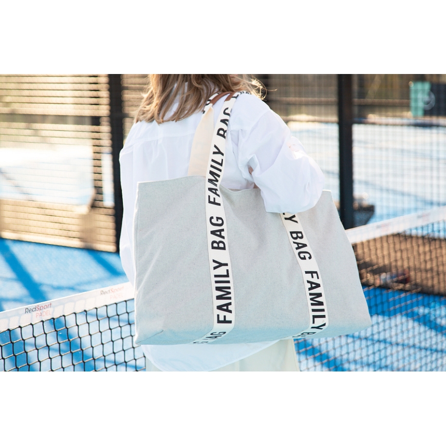 Childhome - Пътна чанта FAMILY BAG CANVAS бял