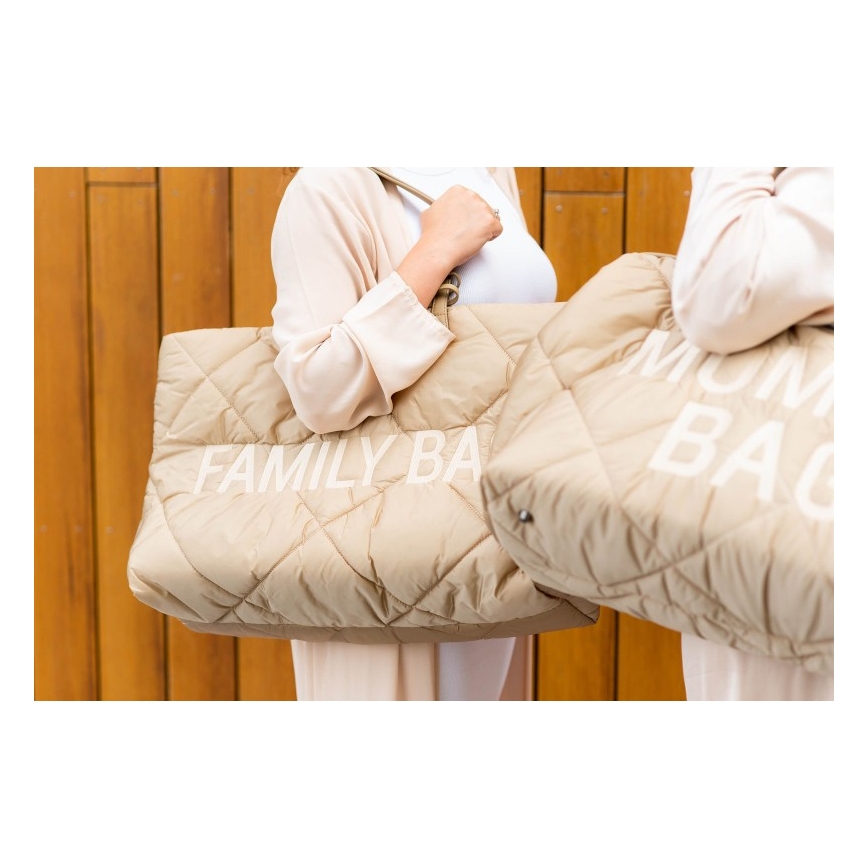 Childhome - Пътна чанта FAMILY BAG PUFFERED кремав