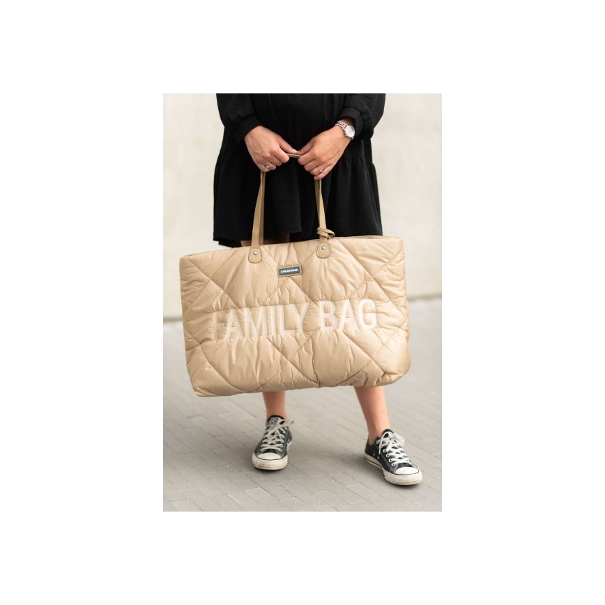 Childhome - Пътна чанта FAMILY BAG PUFFERED кремав