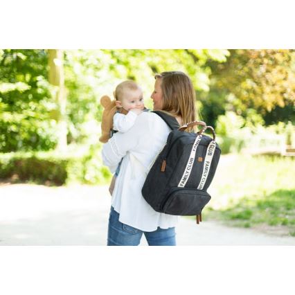 Childhome - Раница за преобуване FAMILY CLUB черен