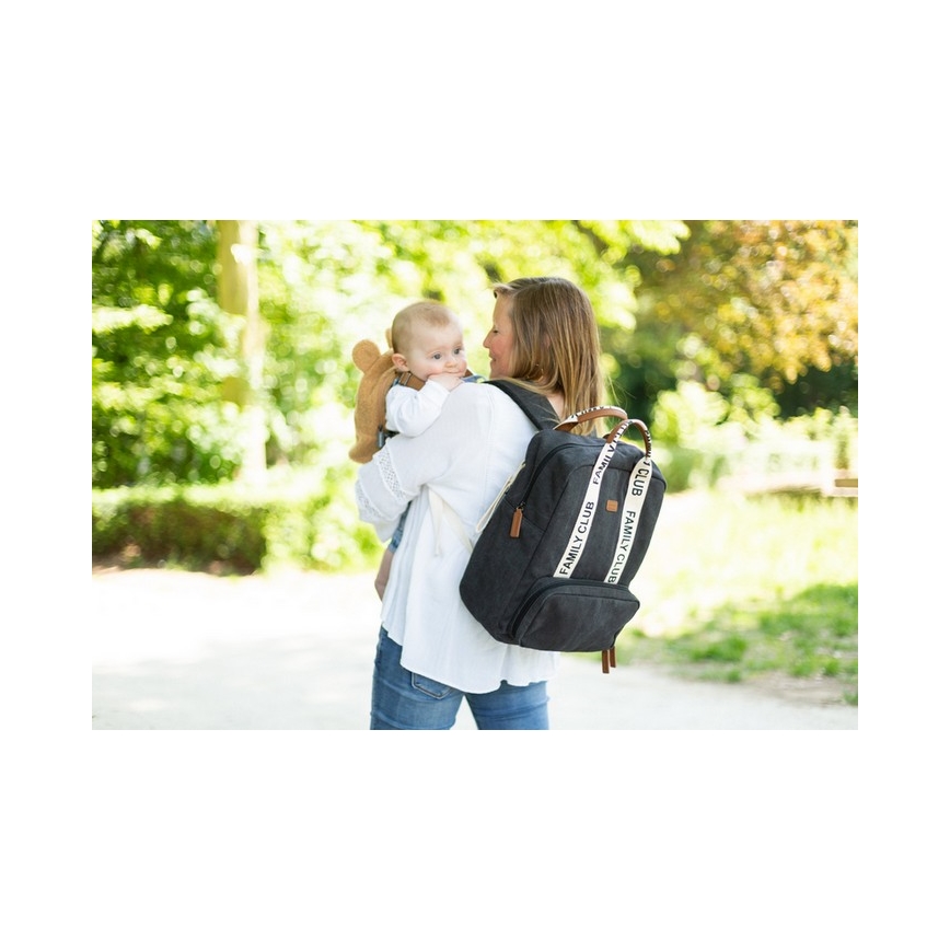 Childhome - Раница за преобуване FAMILY CLUB черен