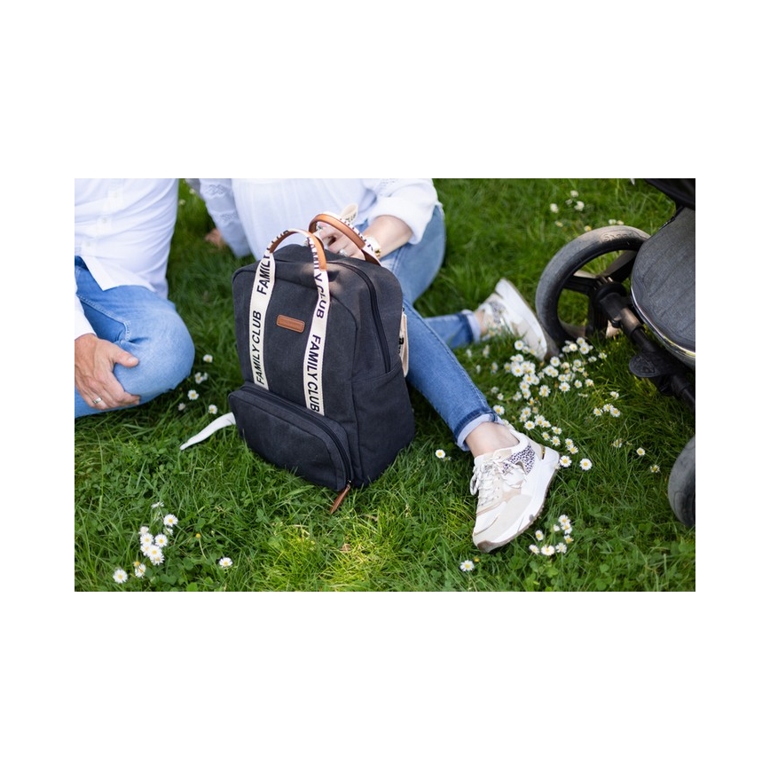 Childhome - Раница за преобуване FAMILY CLUB черен