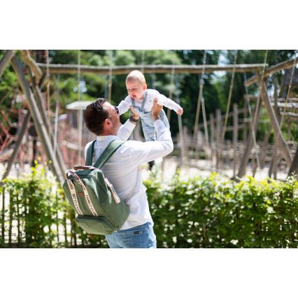 Childhome - Раница за преобуване FAMILY CLUB зелен