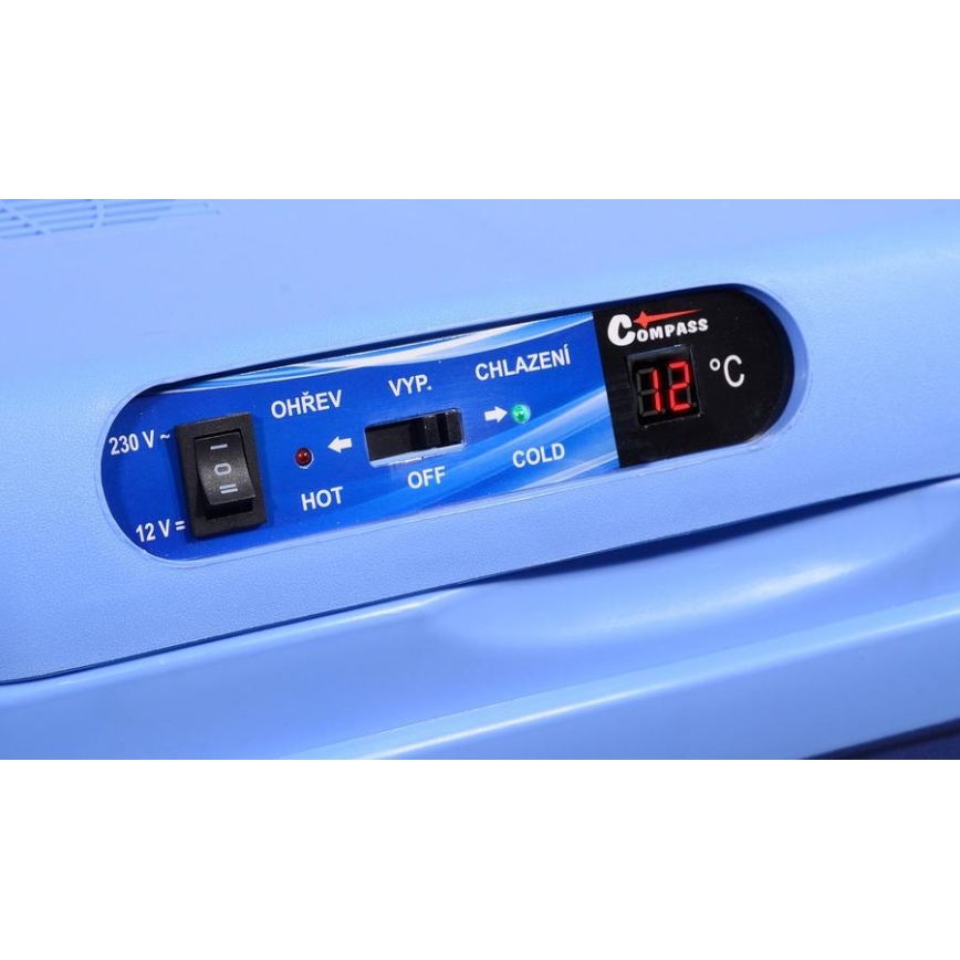 Хладилна кутия с дисплей 48 W / 230 V / 12 V, 25 л, синя