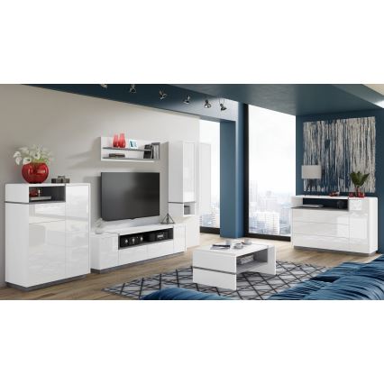 Холна маса FRED бяла/сива