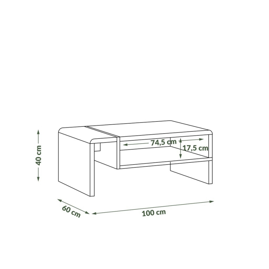 Холна маса FRED бяла/сива