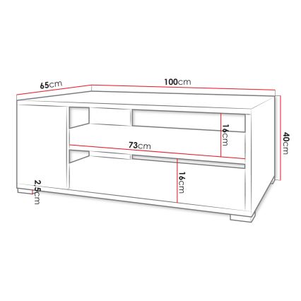 Холна маса GIMREN 40x100 см бяла