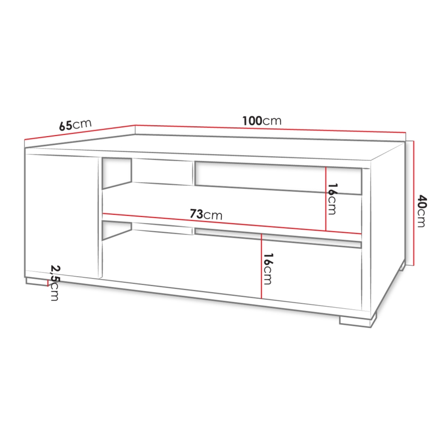 Холна маса GIMREN 40x100 см бяла