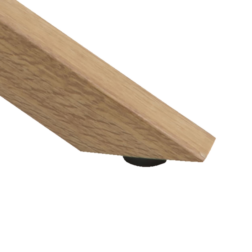 Холна маса LUCA 82 cm прозрачно стъкло/дъб