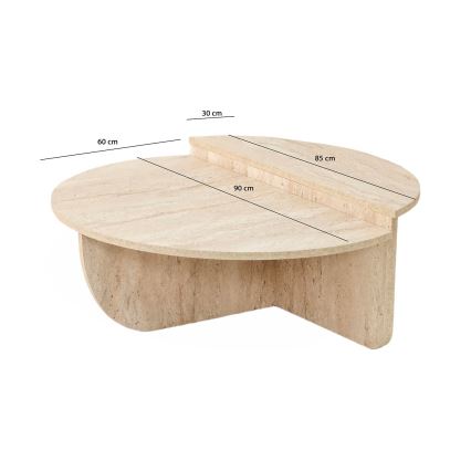 Холна маса REST — мраморен декор, бежова