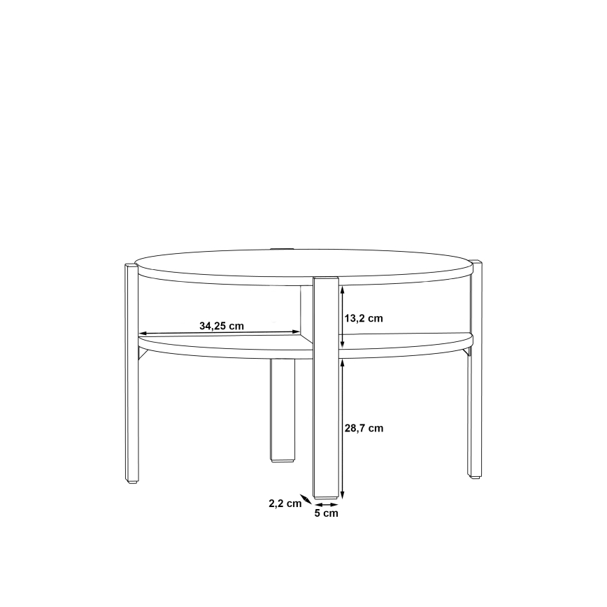 Холна маса RINO, черна