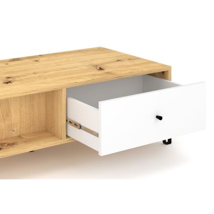 Холна маса SULA дъб Artisan/бяла