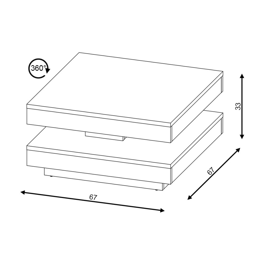 Холна маса TIMO бяла/дъб Сонома