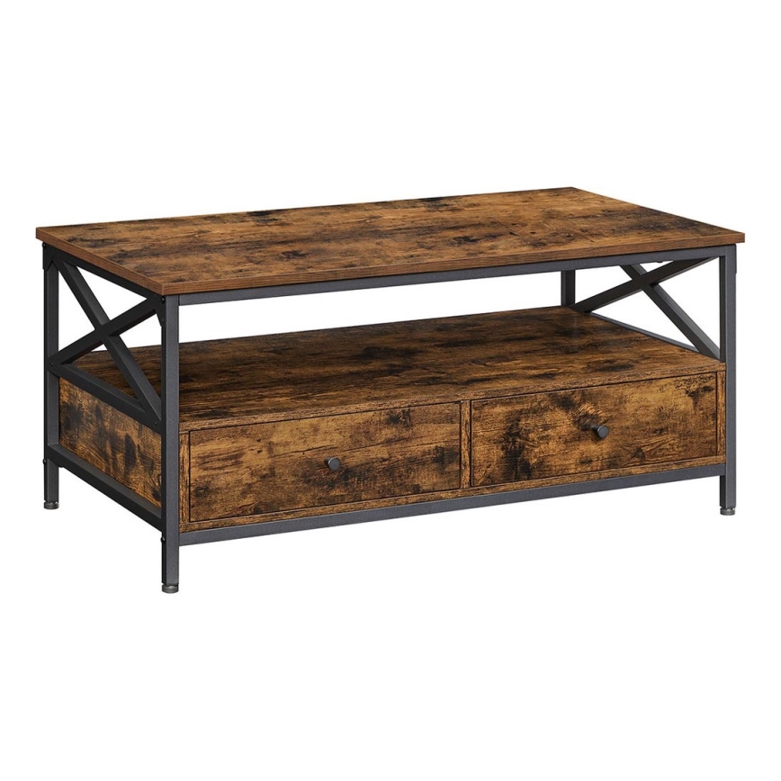 Холна маса TOREN кафява/черна