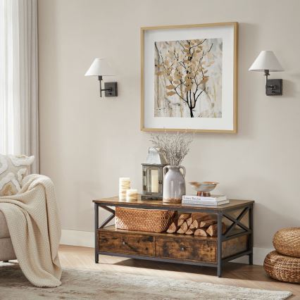 Холна маса TOREN кафява/черна