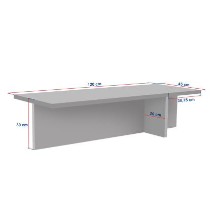 Холна маса VERUM 120x45 см бежова