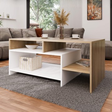 Холна масичка ALVA 53 x 120 см бяла/дъб Grande