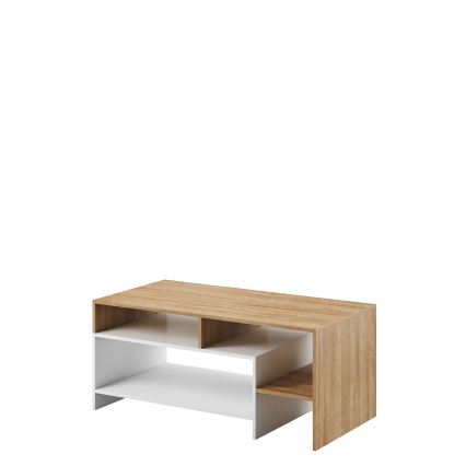 Холна масичка ALVA 53 x 120 см бяла/дъб Grande