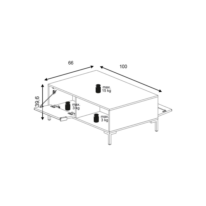Холна масичка FLOP бяла